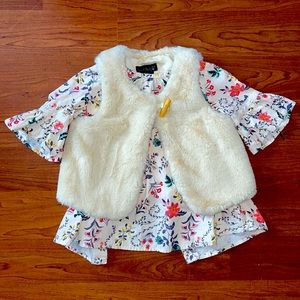 Toddler Fall Thanksgiving Fur Vest Set